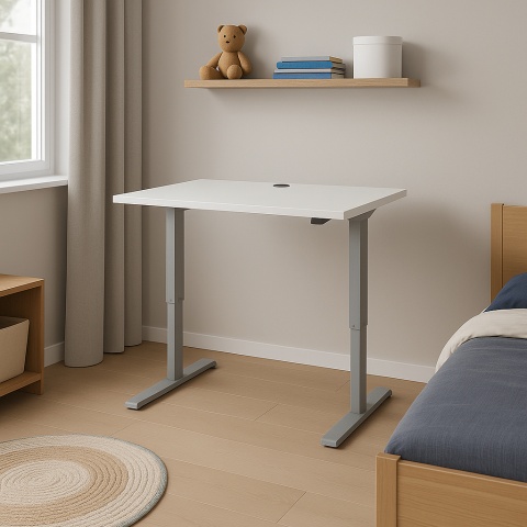 Biurko regulowane elektrycznie SmartChoice, 100x80 cm
