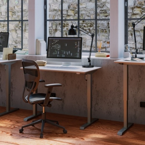 Biurko z regulacją wysokości dla dzieci GrowDesk, 100x60 cm