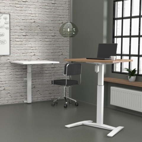 Małe biurko regulowane StandFlex H, 100x80 cm