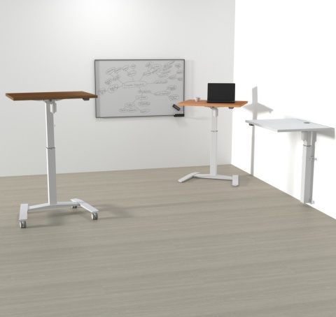 Małe biurko regulowane StandFlex H, 100x80 cm