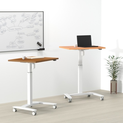 Małe biurko regulowane StandFlex H, 100x80 cm