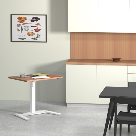 Małe biurko regulowane StandFlex H, 100x80 cm