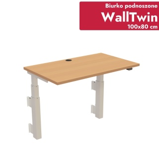 Biurko podnoszone elektrycznie WallTwin 100x80 cm