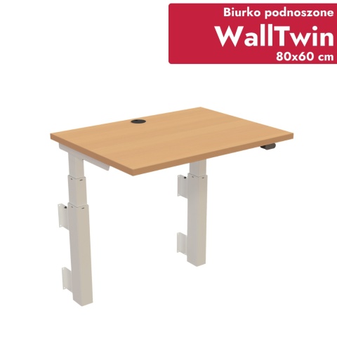 Biurko podnoszone elektrycznie WallTwin 80x60 cm