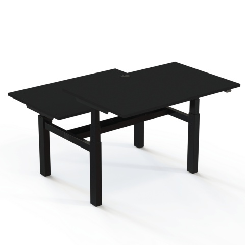 Biurko regulowane na czterech nogach DoubleDesk, 120x60 cm