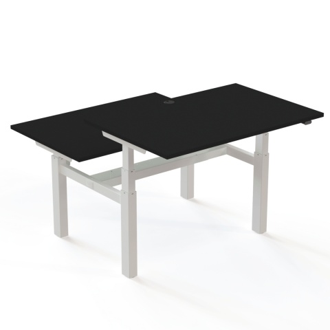 Biurko regulowane na czterech nogach DoubleDesk, 120x60 cm