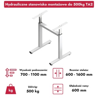 Hydrauliczne stanowisko montażowe do 500 kg z regulacją wysokości TA2
