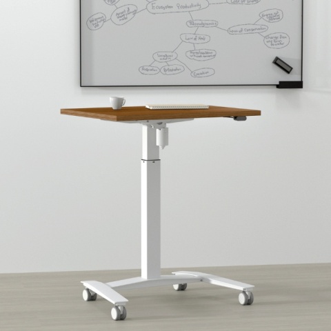 Biurko komputerowe regulowane 100x60 cm z zestawem kółek